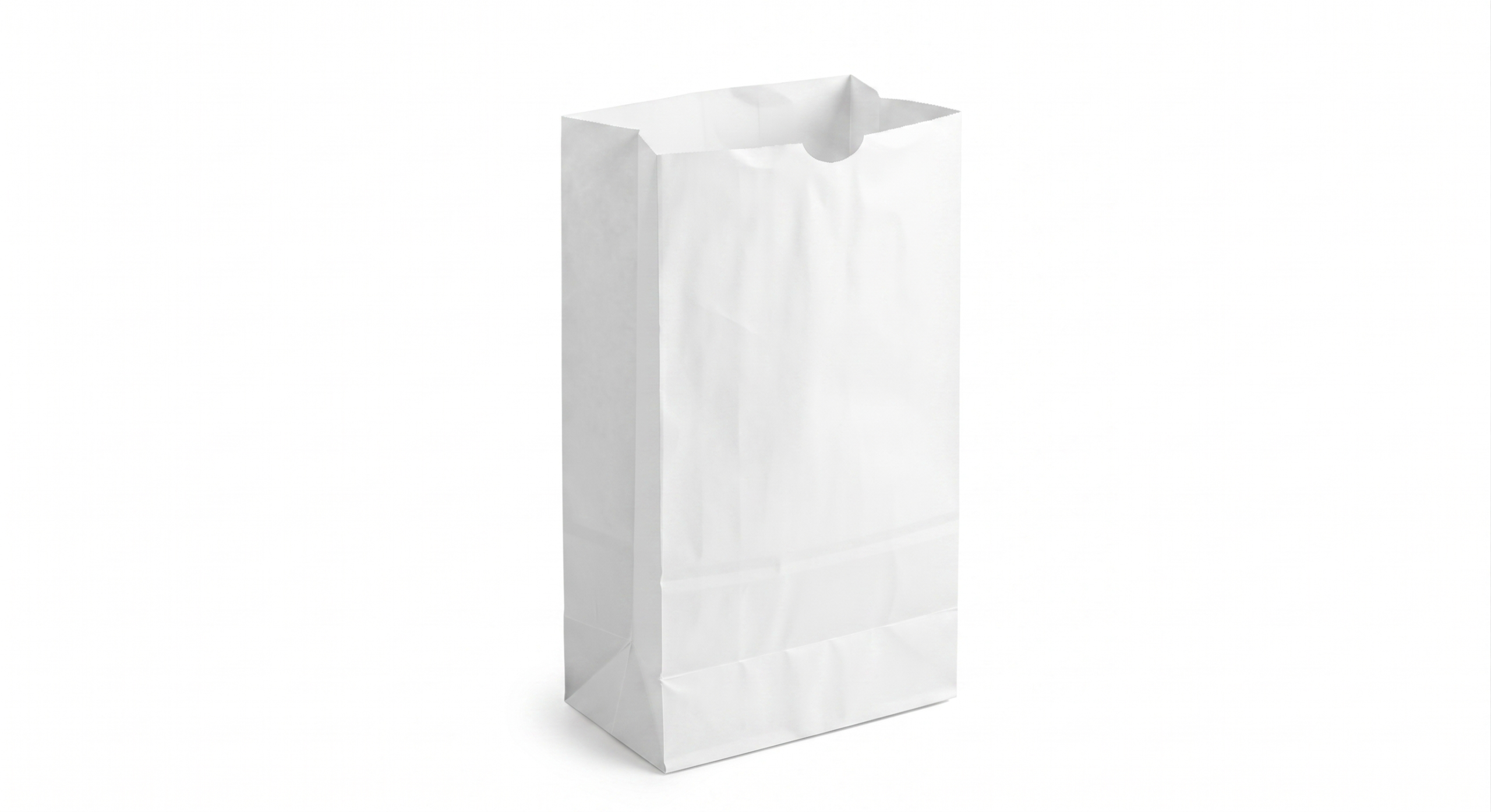Bolsa SIN asa para "Take away". Kraft blanco de 60g / 70g